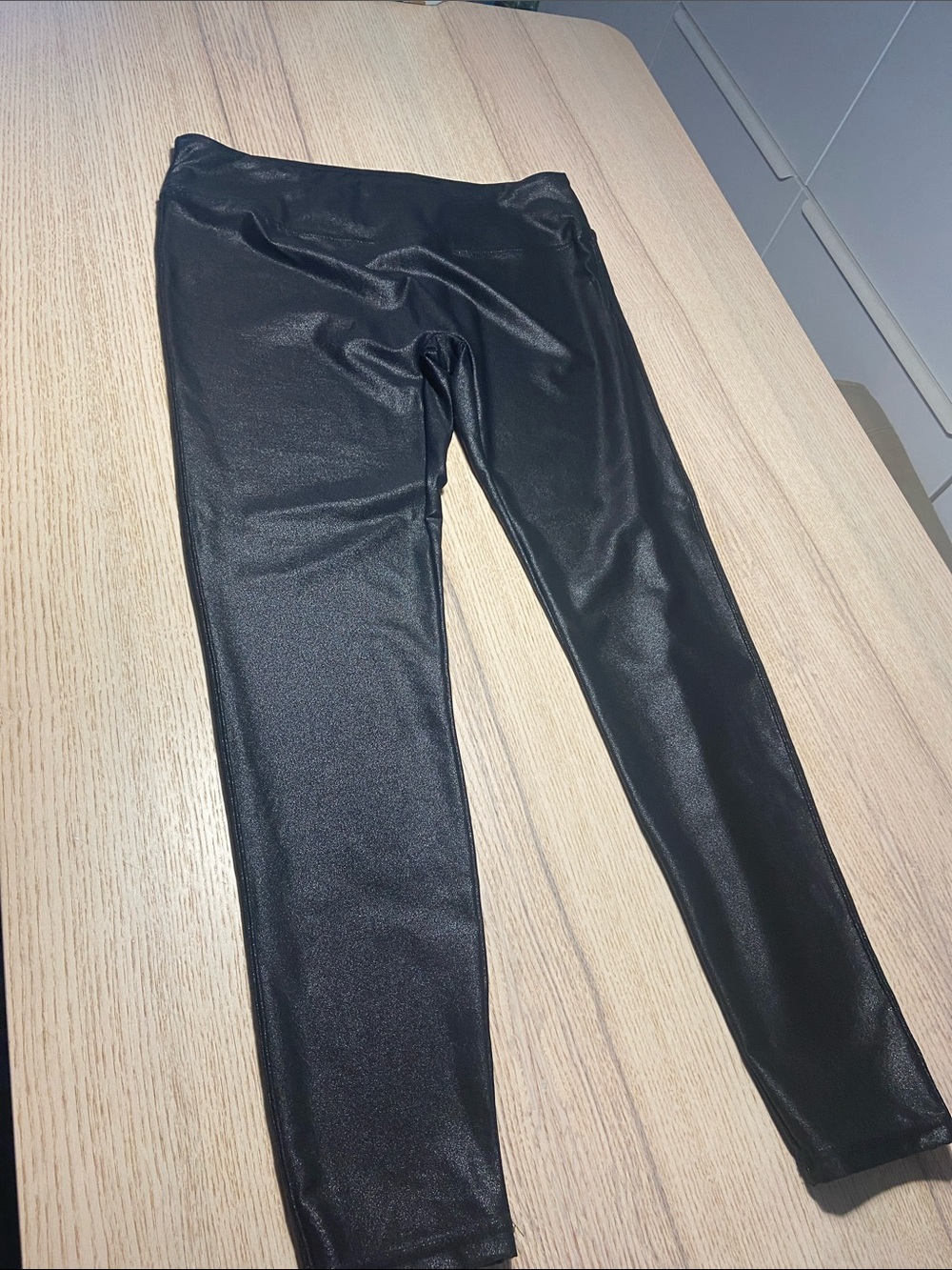 Black Faux Leather women Leggings